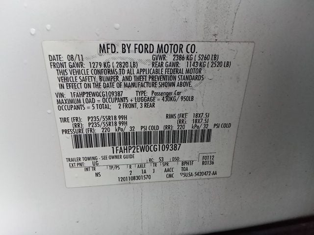 2012 Ford Taurus SEL