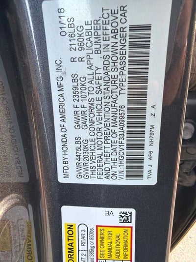 2018 Honda Accord Sport