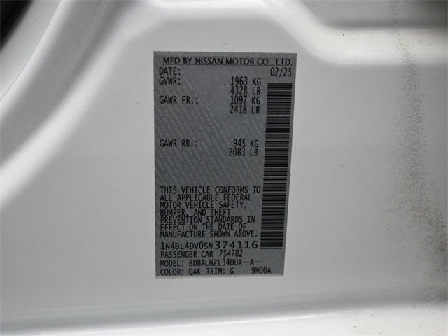 2025 Nissan Altima 2.5 SV