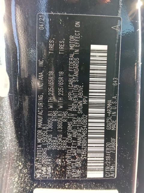 2021 Toyota Highlander XLE