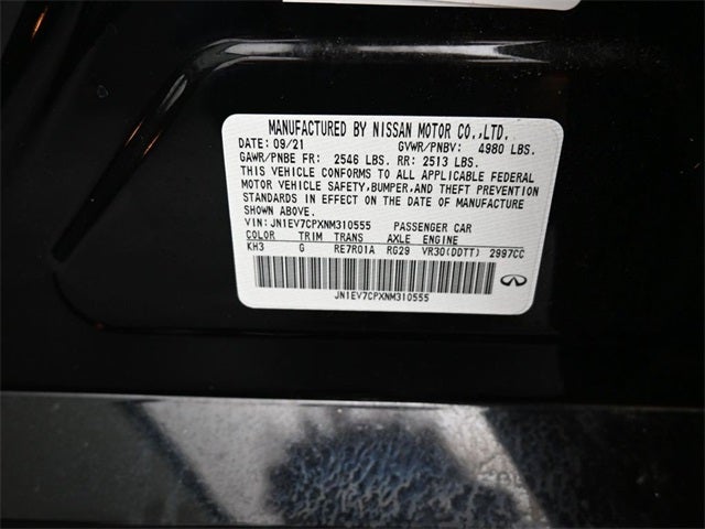 2022 INFINITI Q50 SENSORY